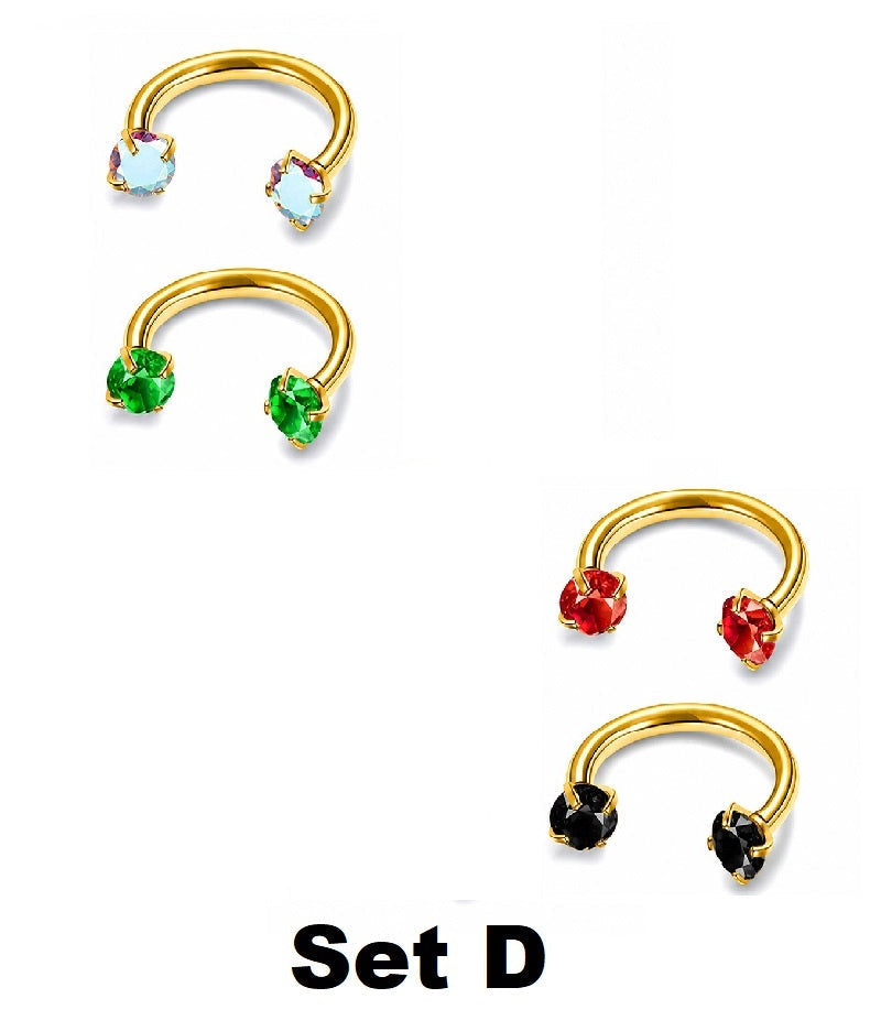 Jewelance™ Elegante Neusjuweel en Oorbellen Set