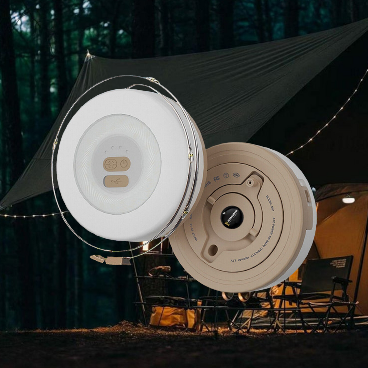 Glowline LED-lichtslinger in khaki