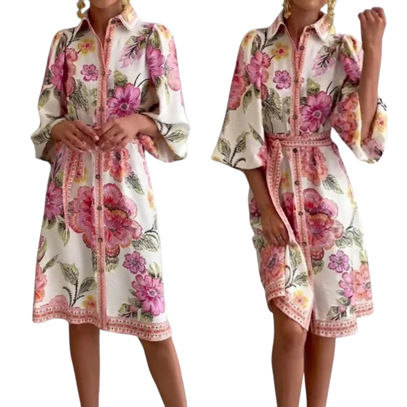 Amara™ Vrouwelijke Jurk met Bloemenprint