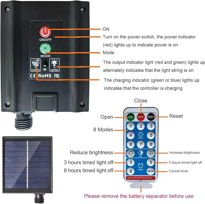 Solora™ Zonne-Energie Vuurwerklamp