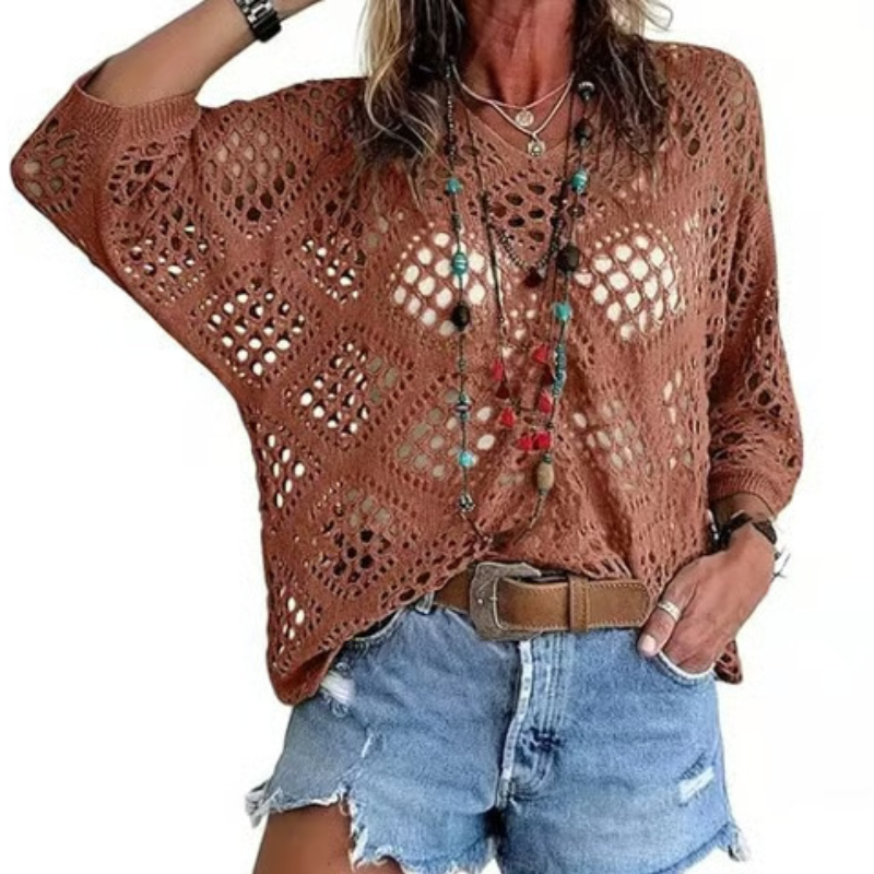 Gehaakte Strand Coverup – Bohemian Zomertuniek