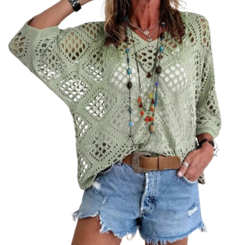 Gehaakte Strand Coverup – Bohemian Zomertuniek