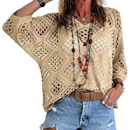 Gehaakte Strand Coverup – Bohemian Zomertuniek