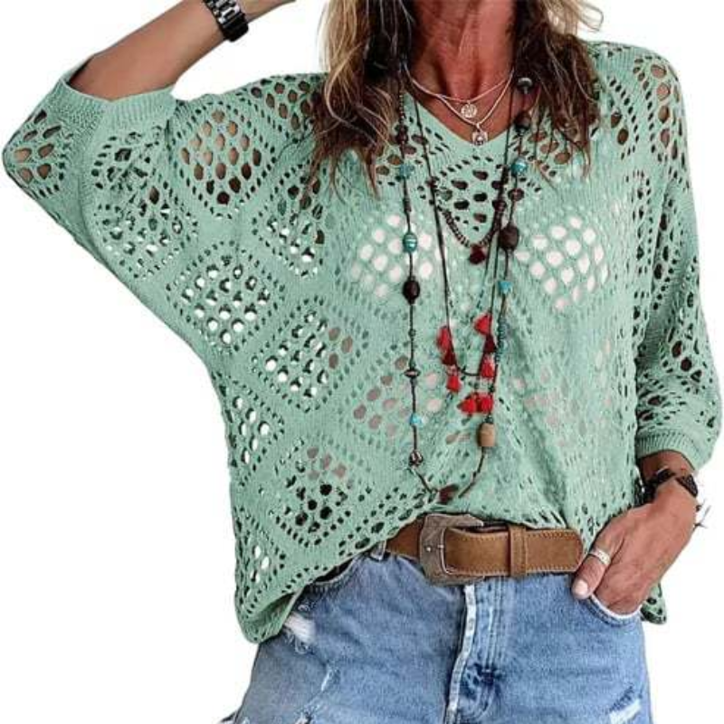 Gehaakte Strand Coverup – Bohemian Zomertuniek