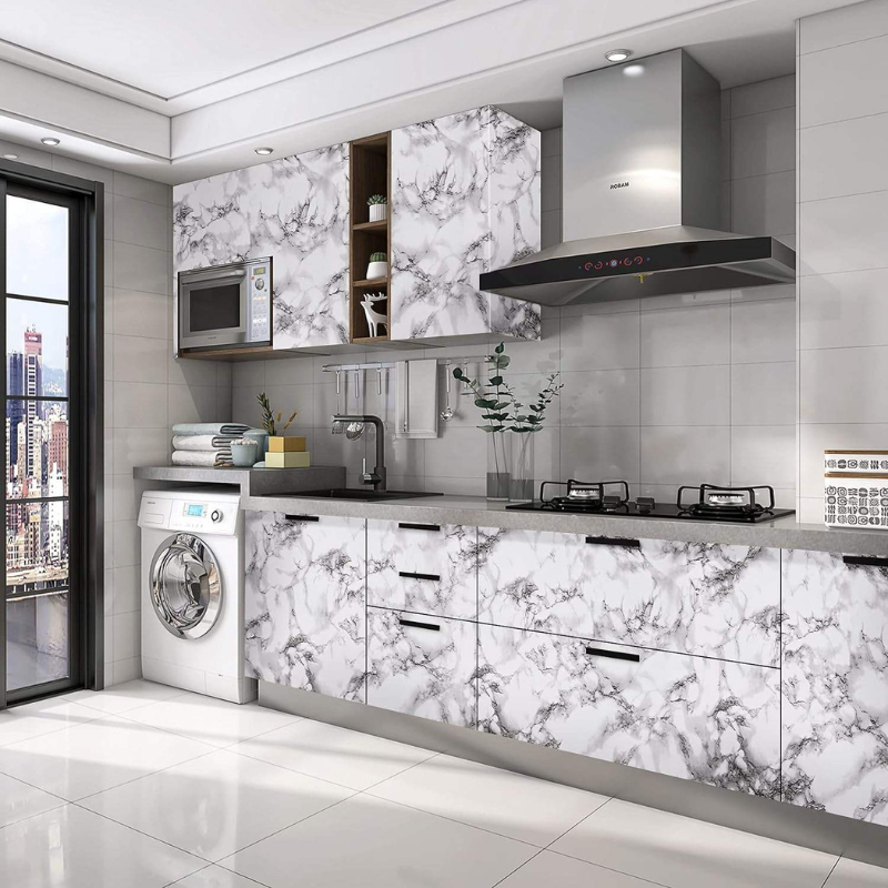 Zelfklevende Marmerfolie – Decoratieve Meubelfolie