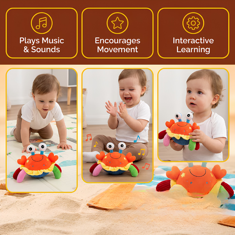 Speelo™ Interactieve Muzikale Krab Knuffel