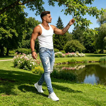 Brando™ Heren Skinny Jeans met Scheuren