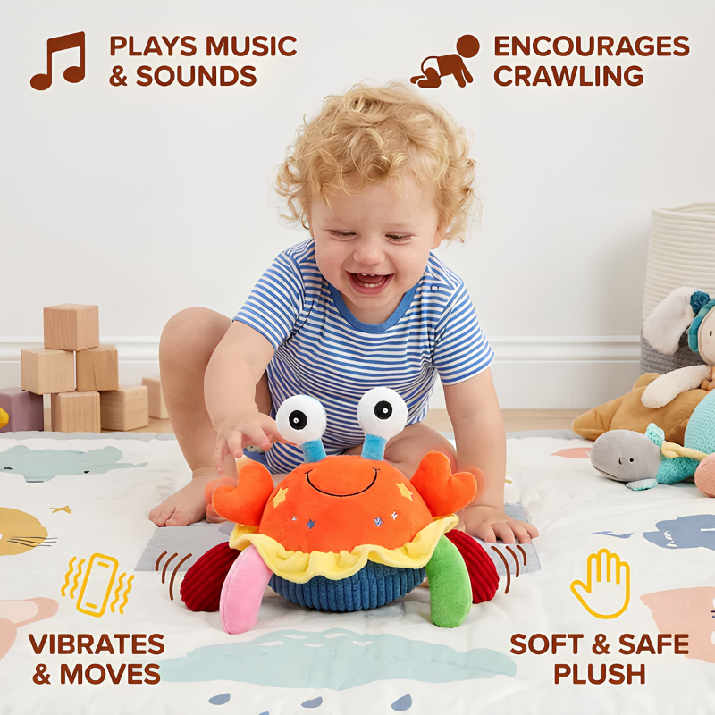 Speelo™ Interactieve Muzikale Krab Knuffel