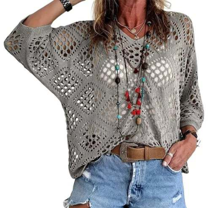 Gehaakte Strand Coverup – Bohemian Zomertuniek