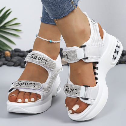 Glitter Plateau Sandalen – Comfortabele Dames Sandalen