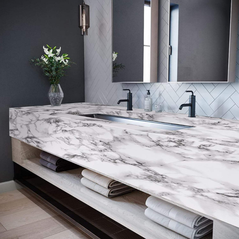 Zelfklevende Marmerfolie – Decoratieve Meubelfolie