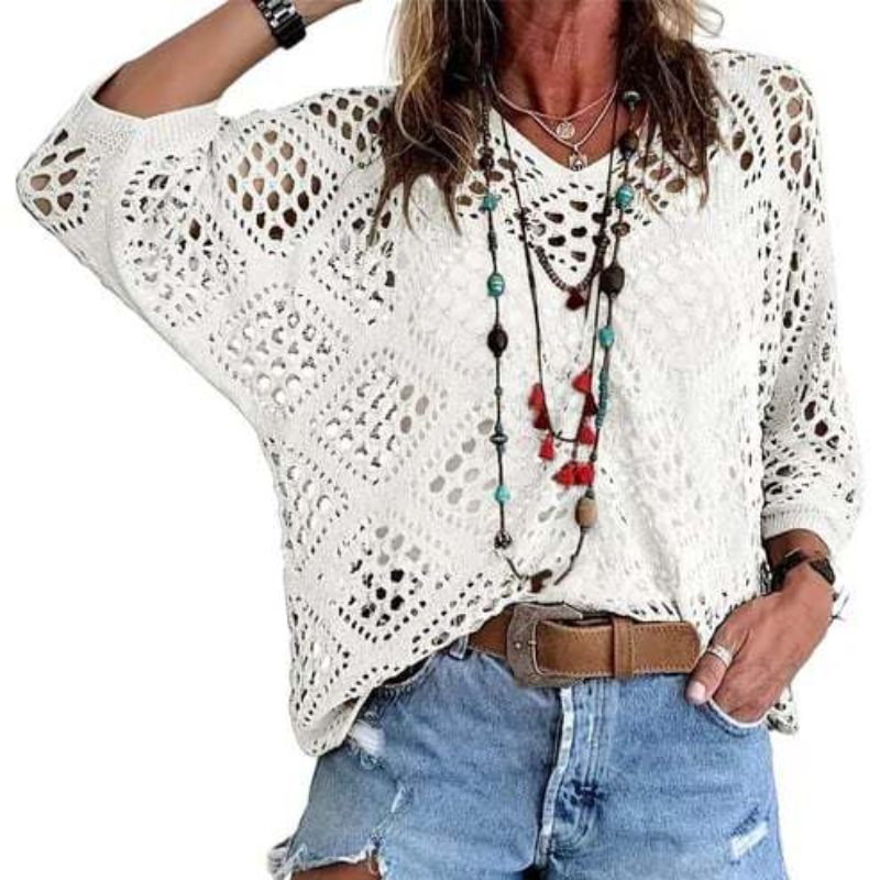 Gehaakte Strand Coverup – Bohemian Zomertuniek