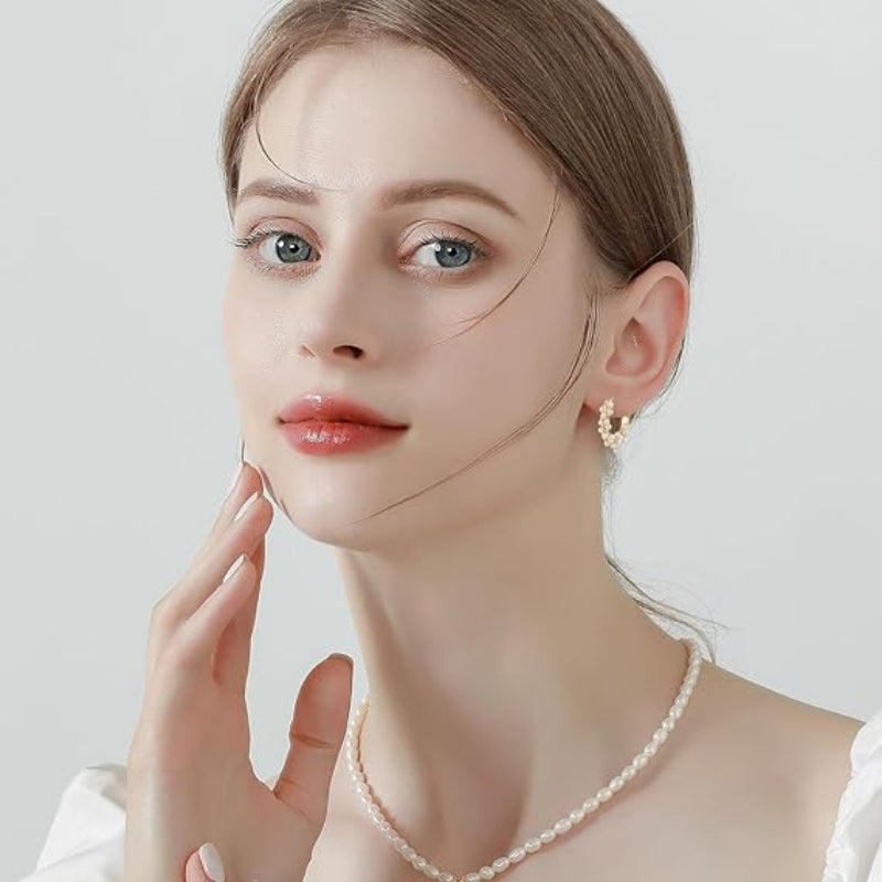 Jewelance™ Gedraaide Parel Hoepeloorbellen