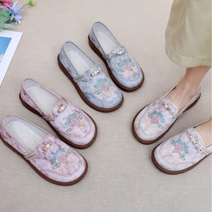 Geborduurde Loafers – Comfortabele Instapschoenen