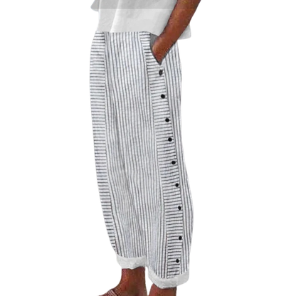 Gestreepte Broek met Zakken – Comfortabele Damesbroek