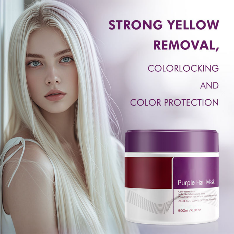 Paars Keratine Haarmasker – Toning & Herstel