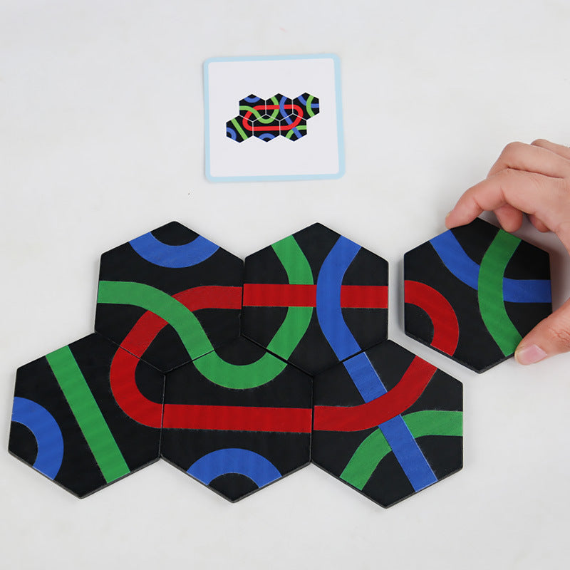 Speelo™ Educatieve Houten Padpuzzel
