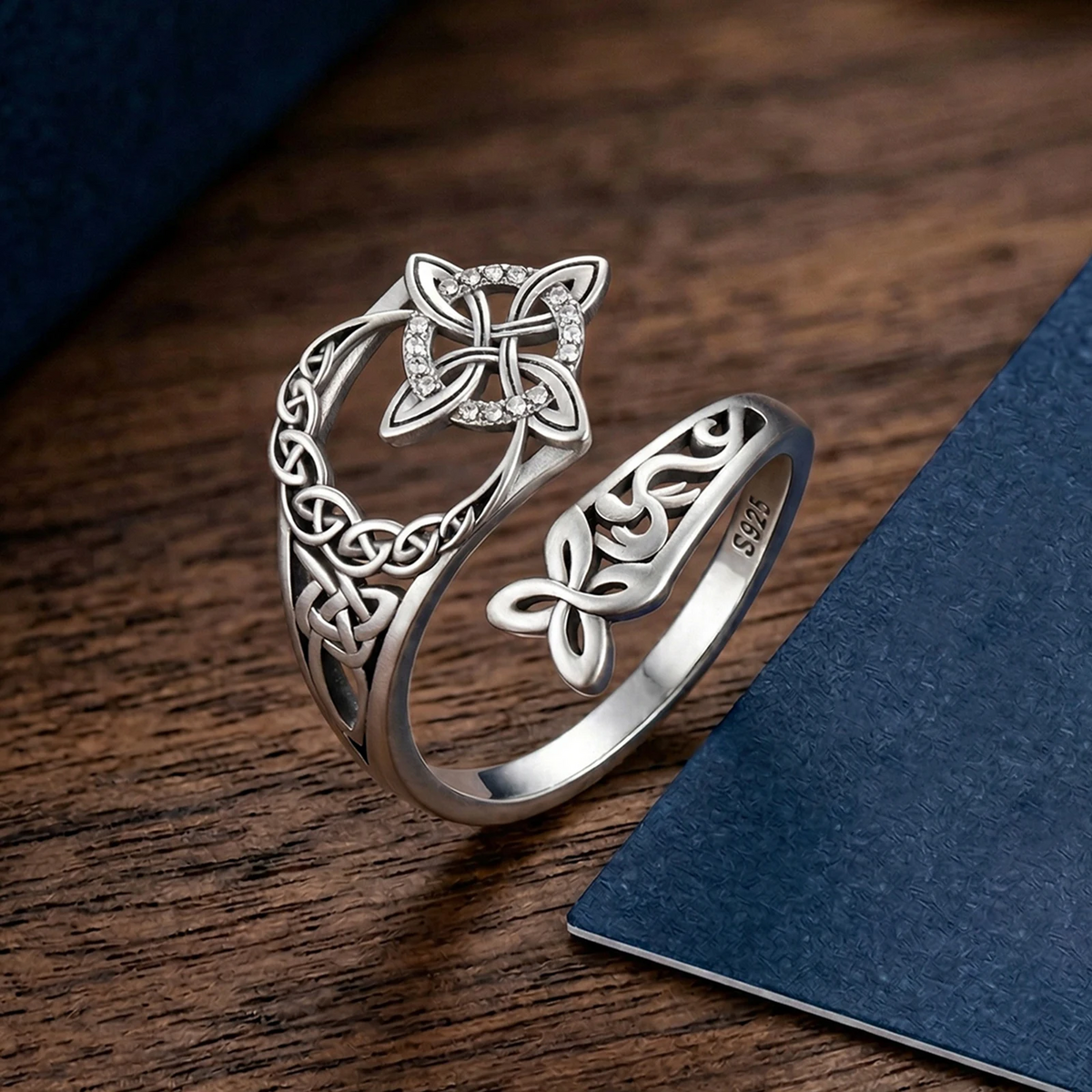 Jewelance™ Verstelbare Keltische Knoopring