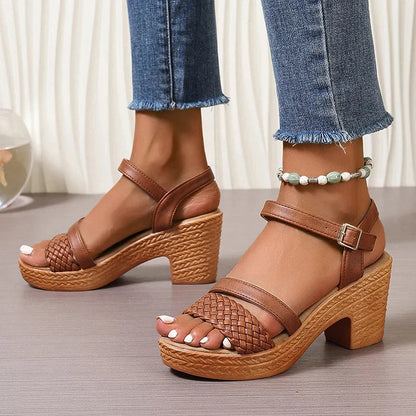Deborah™ | Geweven Platform Sandalen