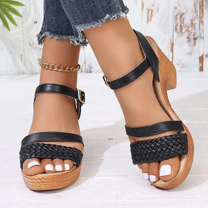 Deborah™ | Geweven Platform Sandalen