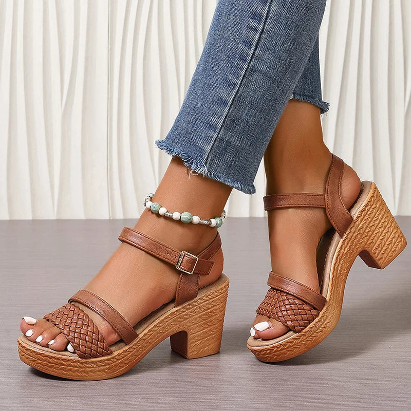 Deborah™ | Geweven Platform Sandalen