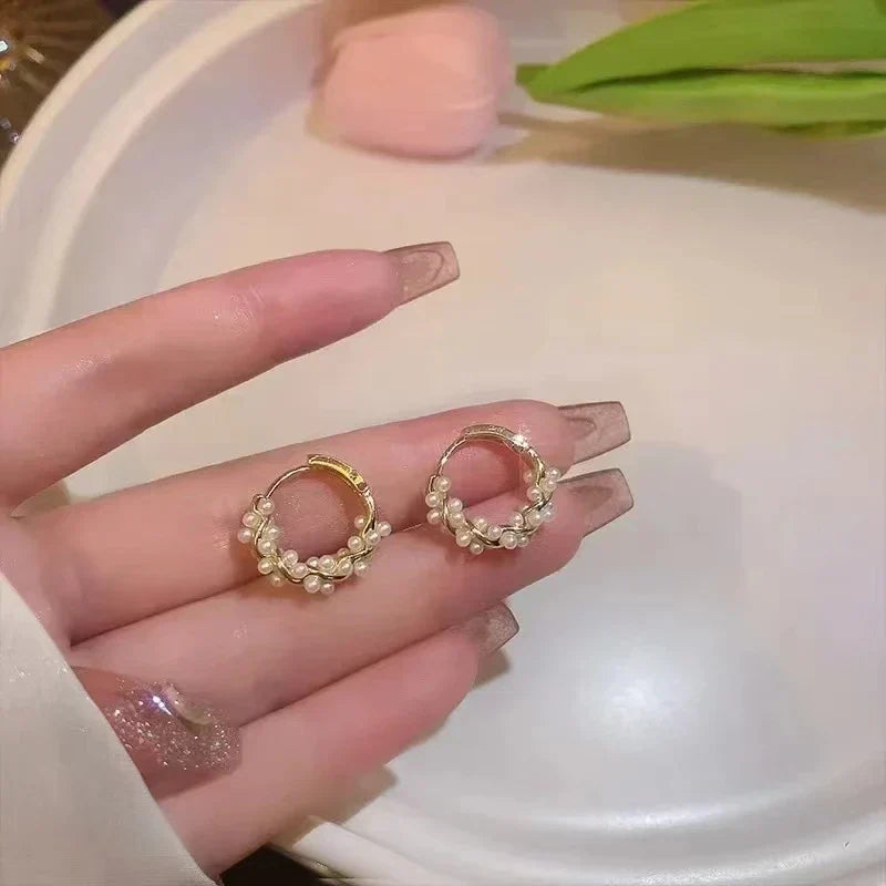 Jewelance™ Gedraaide Parel Hoepeloorbellen