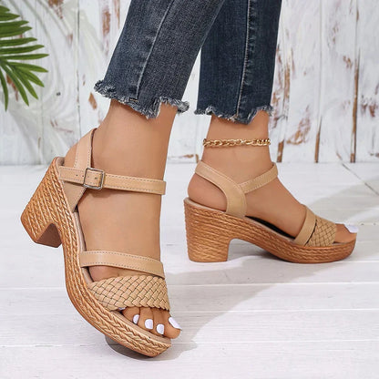 Deborah™ | Geweven Platform Sandalen