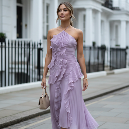Elegante Ruffle Jurk – Luxe Volants Damesjurk