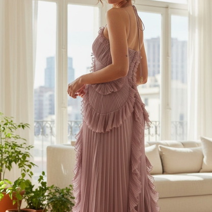 Elegante Ruffle Jurk – Luxe Volants Damesjurk