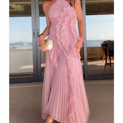 Elegante Ruffle Jurk – Luxe Volants Damesjurk