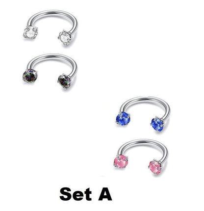 Jewelance™ Elegante Neusjuweel en Oorbellen Set
