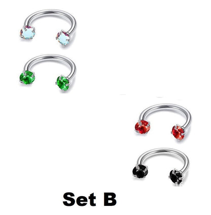 Jewelance™ Elegante Neusjuweel en Oorbellen Set