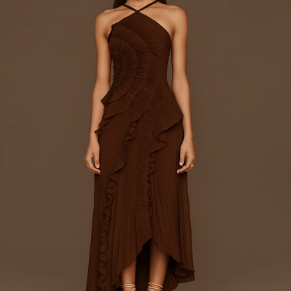 Elegante Ruffle Jurk – Luxe Volants Damesjurk