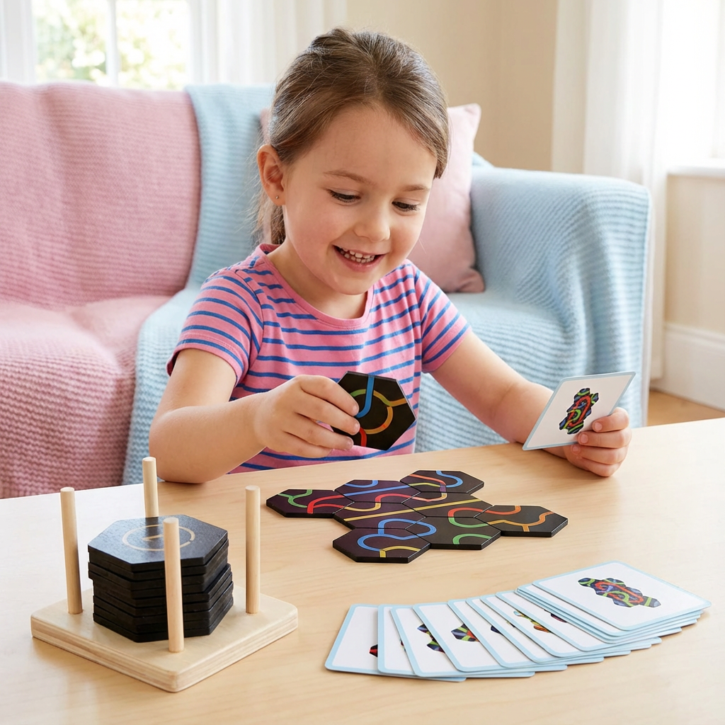 Speelo™ Educatieve Houten Padpuzzel