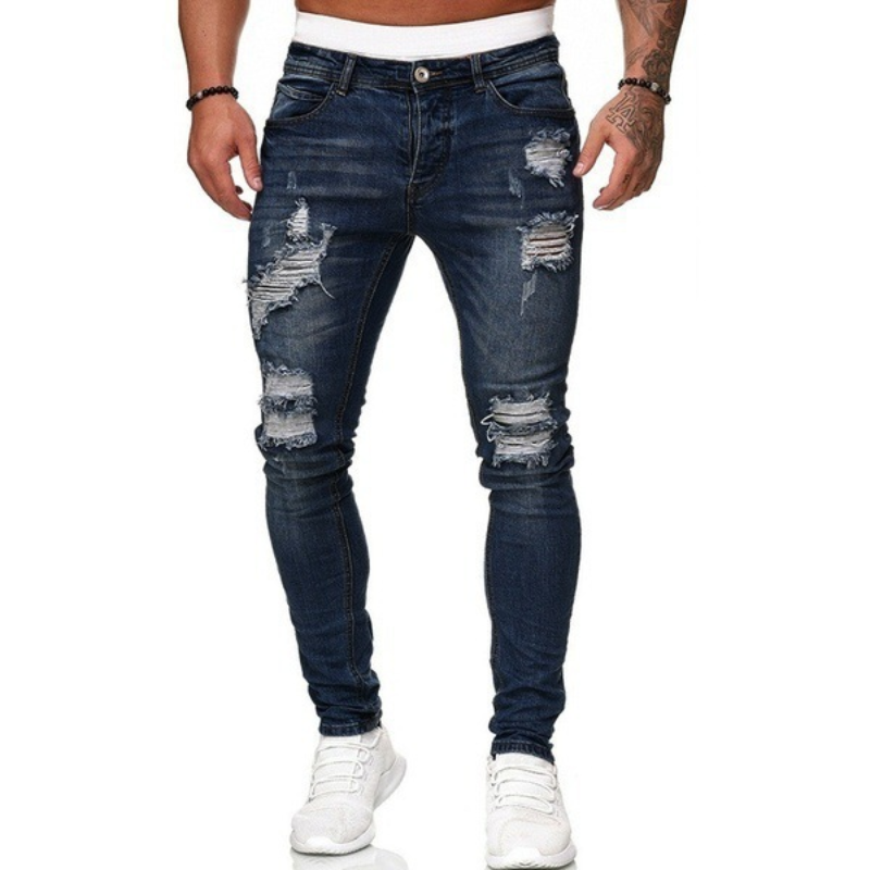 Brando™ Heren Skinny Jeans met Scheuren