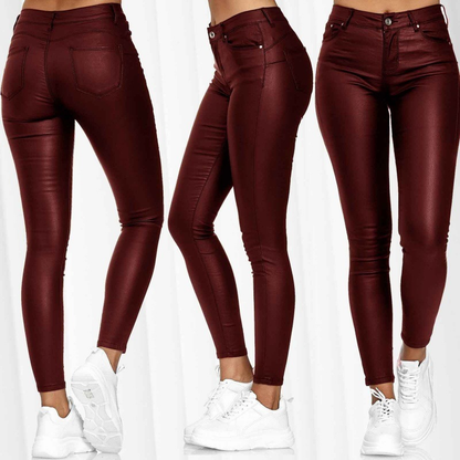 Théa™ Dames Skinny Broek met Hoge Taille