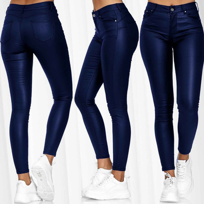 Théa™ Dames Skinny Broek met Hoge Taille