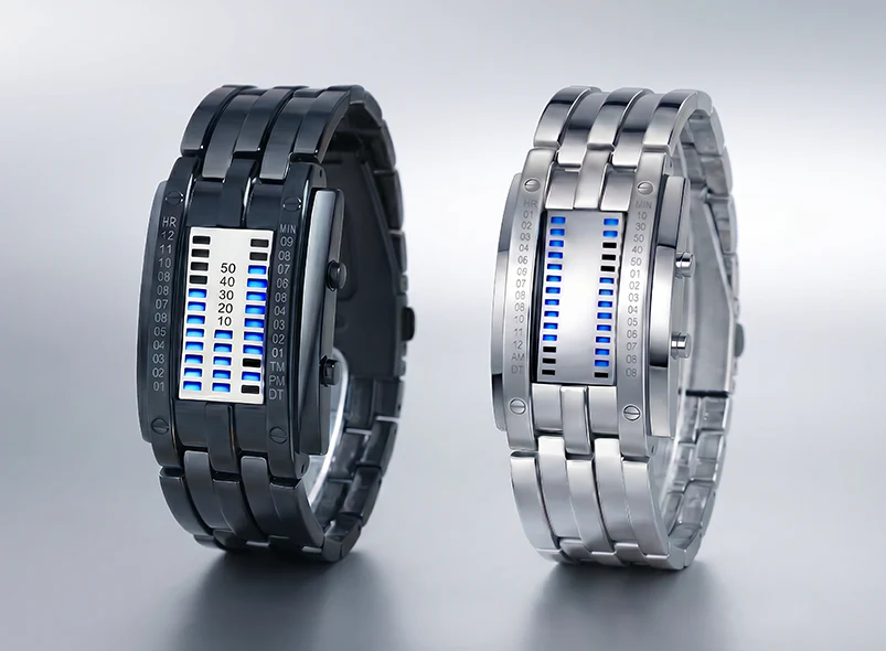 Digitaal LED Horloge – Futuristisch Touch Horloge