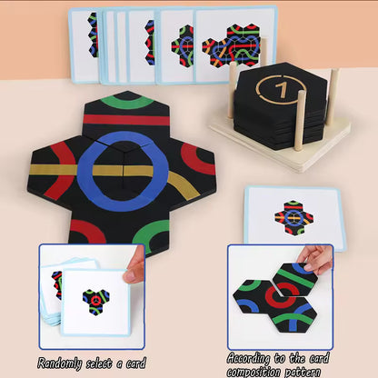 Speelo™ Educatieve Houten Padpuzzel
