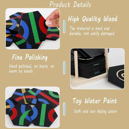 Speelo™ Educatieve Houten Padpuzzel