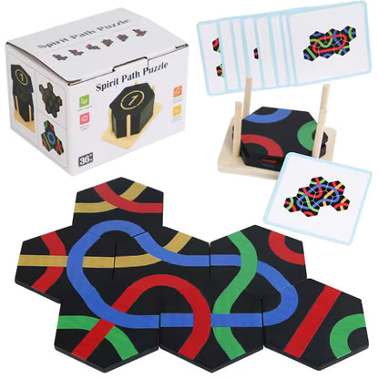 Speelo™ Educatieve Houten Padpuzzel