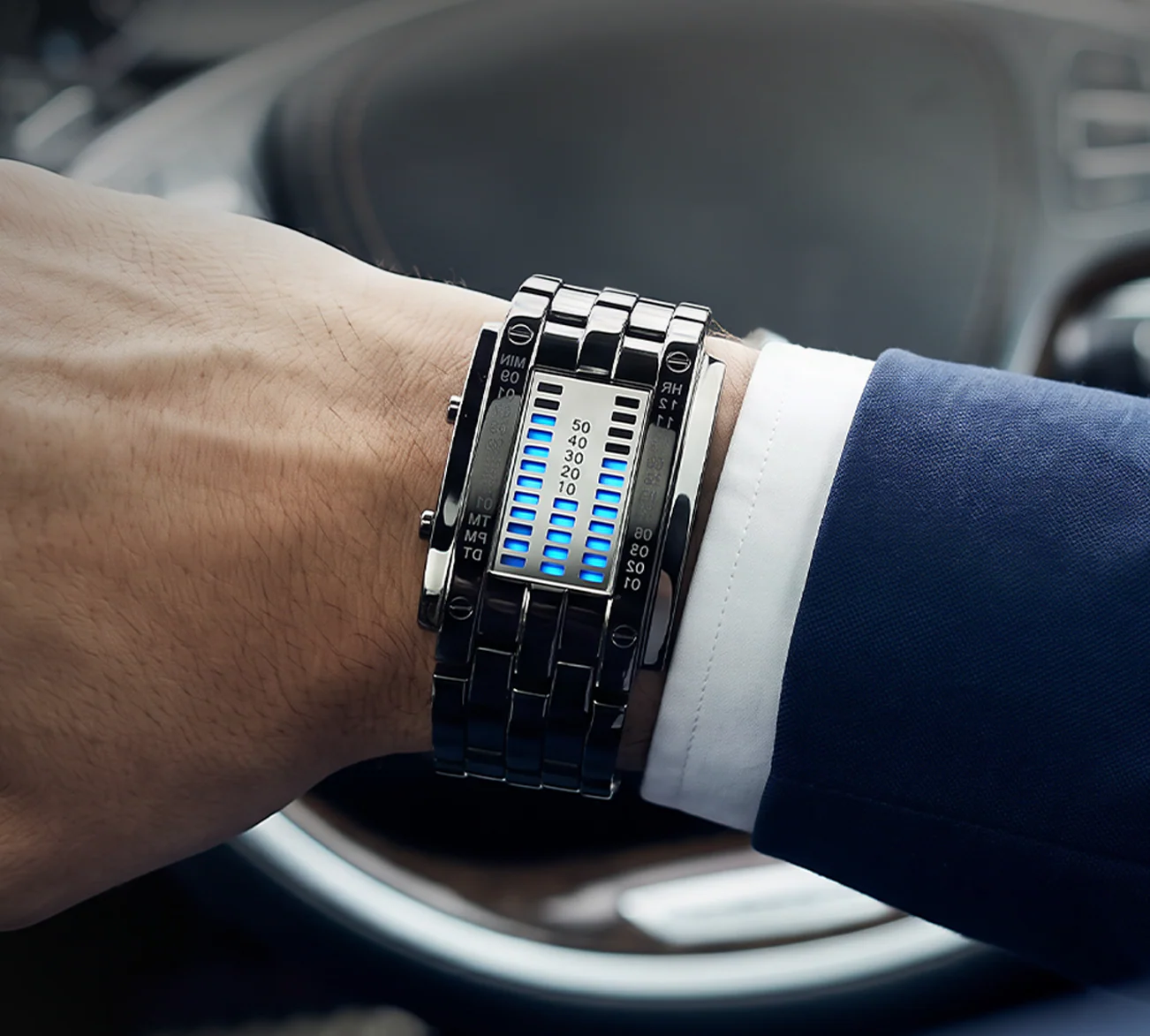 Digitaal LED Horloge – Futuristisch Touch Horloge