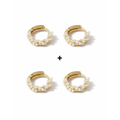 Jewelance™ Gedraaide Parel Hoepeloorbellen