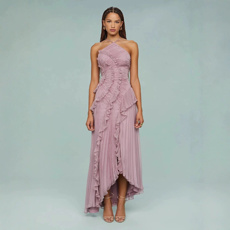 Elegante Ruffle Jurk – Luxe Volants Damesjurk