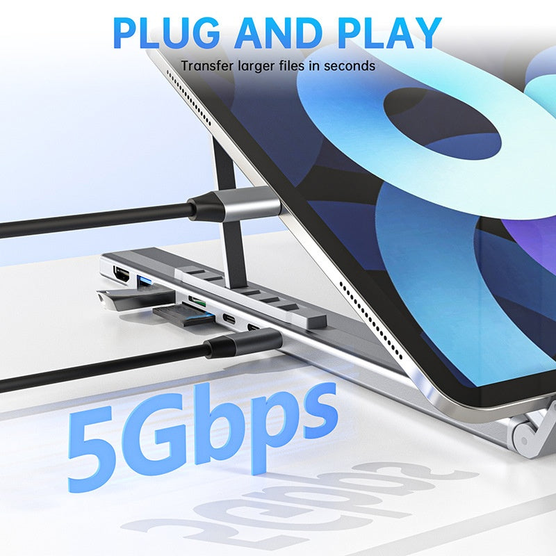 Voltique™ Opvouwbare Laptopstandaard met USB-Hub