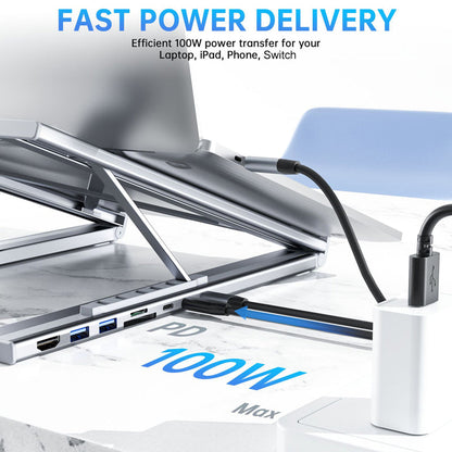 Voltique™ Opvouwbare Laptopstandaard met USB-Hub