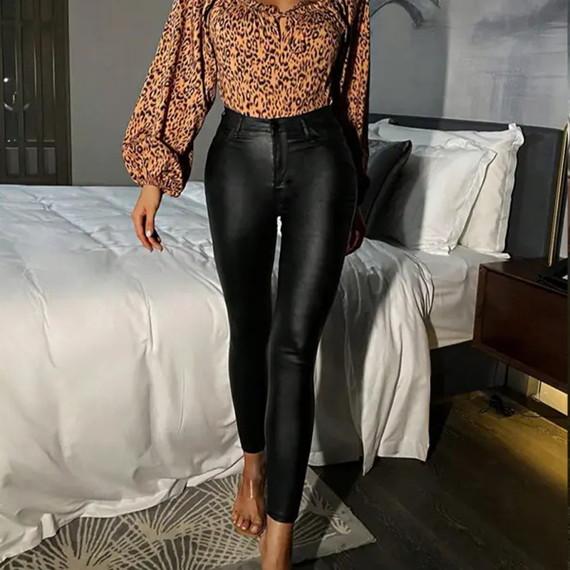 Théa™ Dames Skinny Broek met Hoge Taille