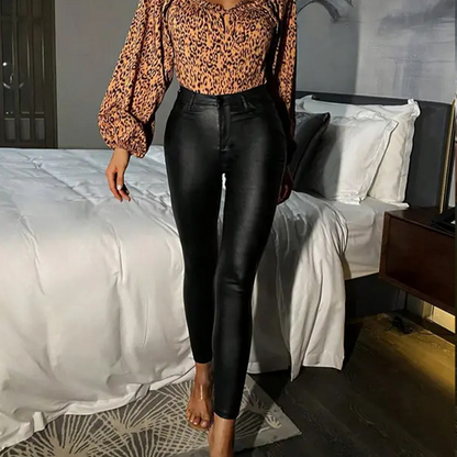 Théa™ Dames Skinny Broek met Hoge Taille