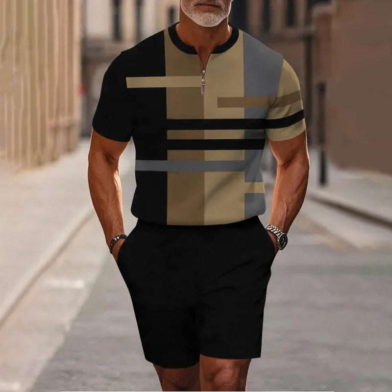 Brando™ Heren Zomerset met Overhemd en Shorts