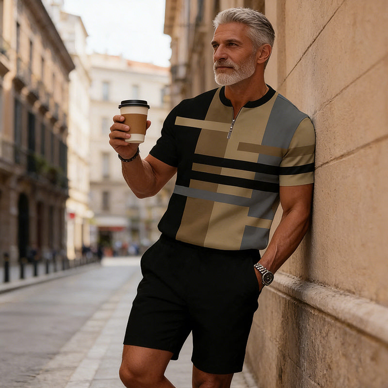 Brando™ Heren Zomerset met Overhemd en Shorts